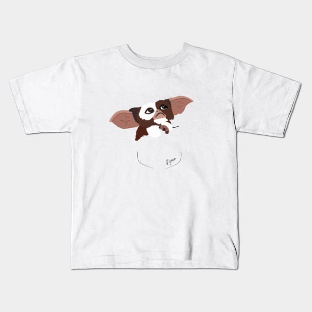 Gizmo Gremlins Pocket Design Kids T-Shirt by likeapeach